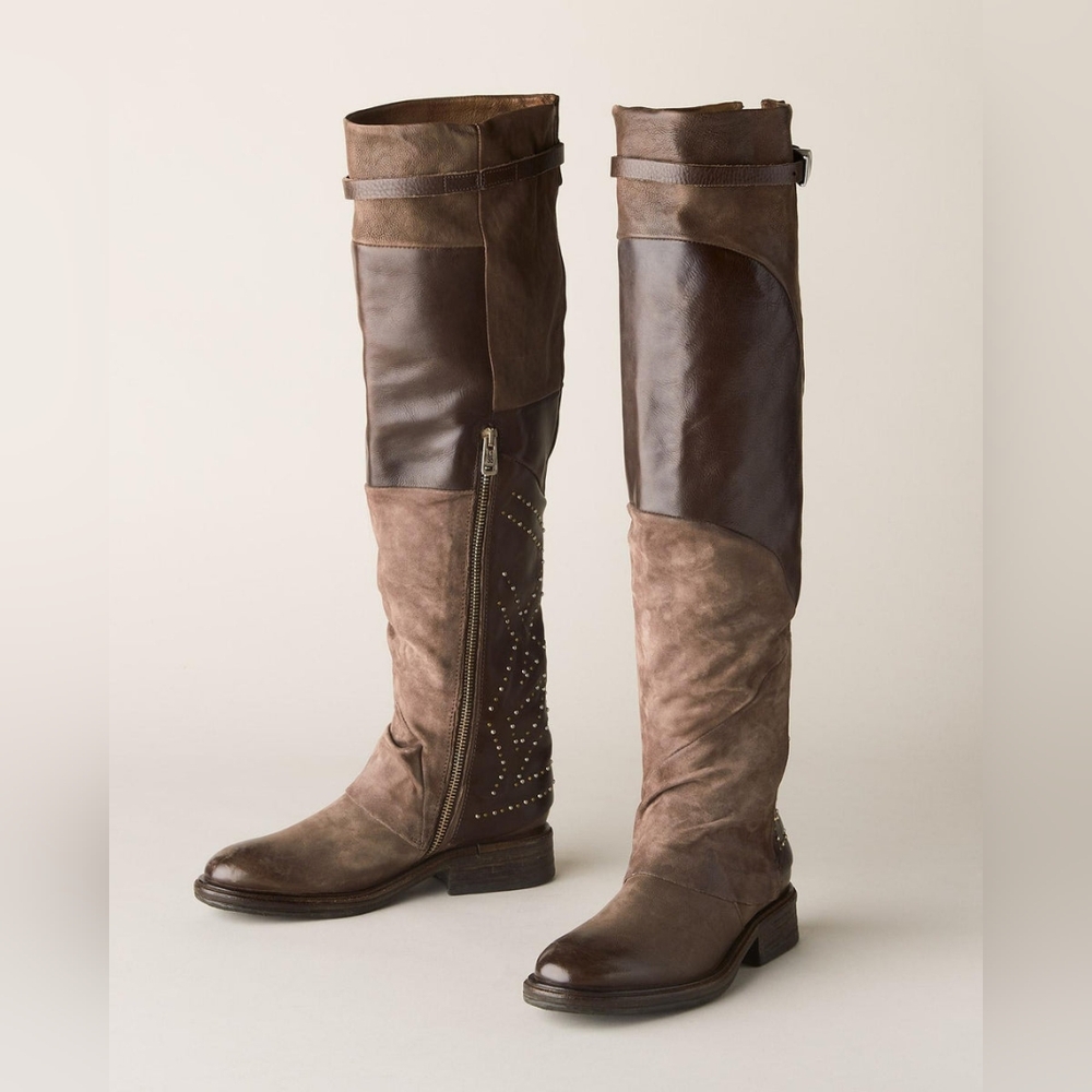 A.S.98 Black Pilar Leather Knee-High Boots - Picture 3 of 9